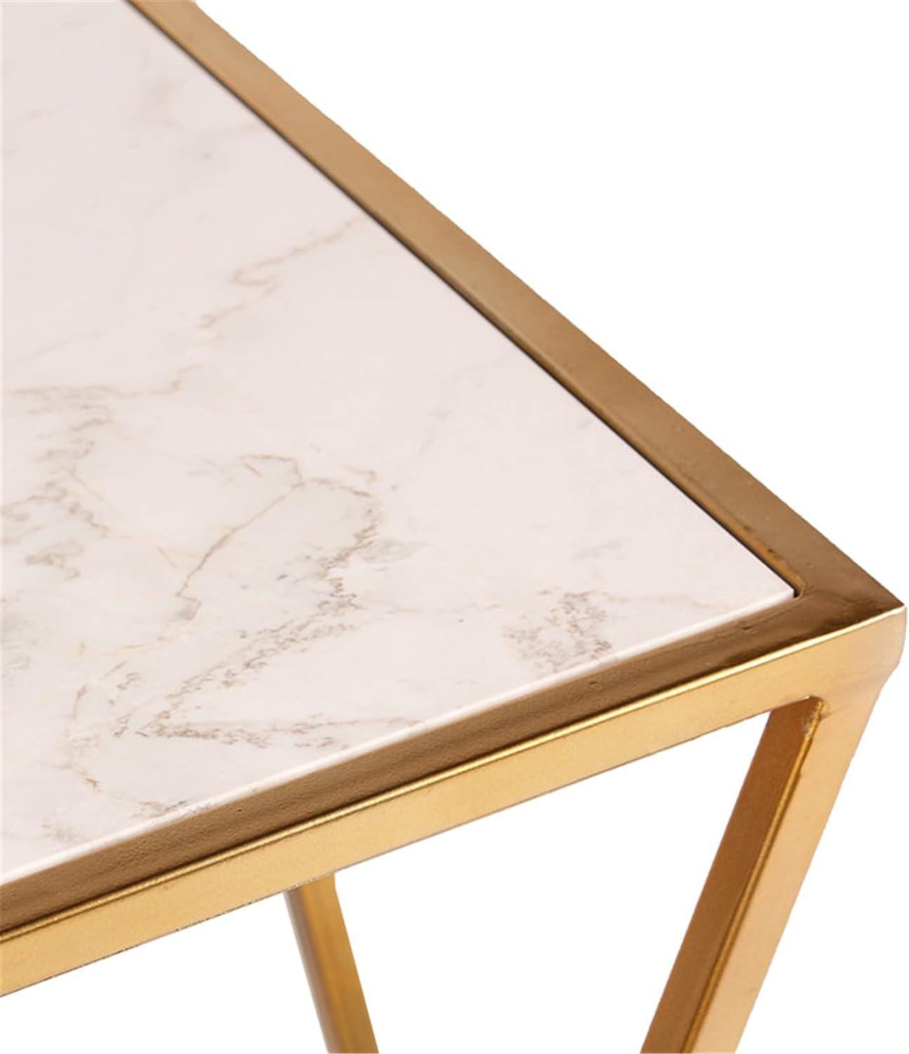 Royal Collection Modern Contemporary Rich Gold Coffee Table, Mdf Top