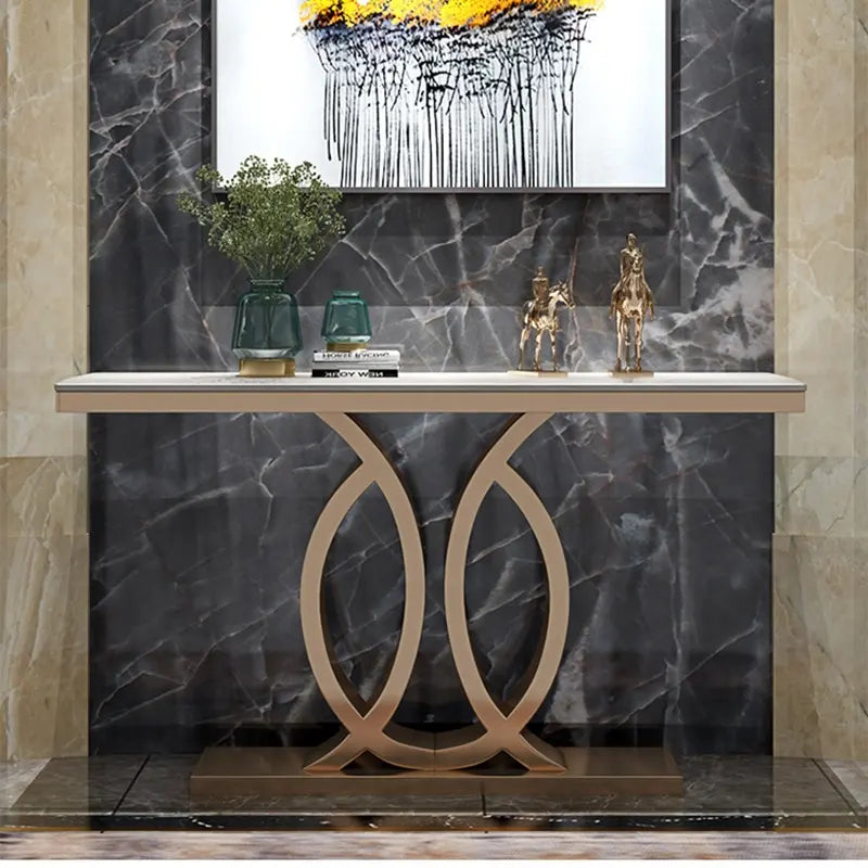 Baroque Nordic Design Console with Metal Frame Hallway Table