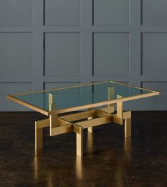 French Coffee Table With Glass Top