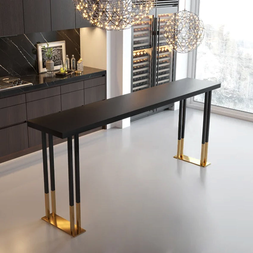 Hover Black Counter Height Table Indoor Bar Table in Gold with 2 Stool 11/11 SALE