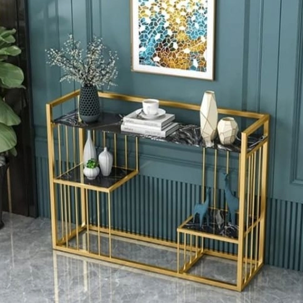 Multipurpose Console Table with Display Deco for Entryway or Hallway