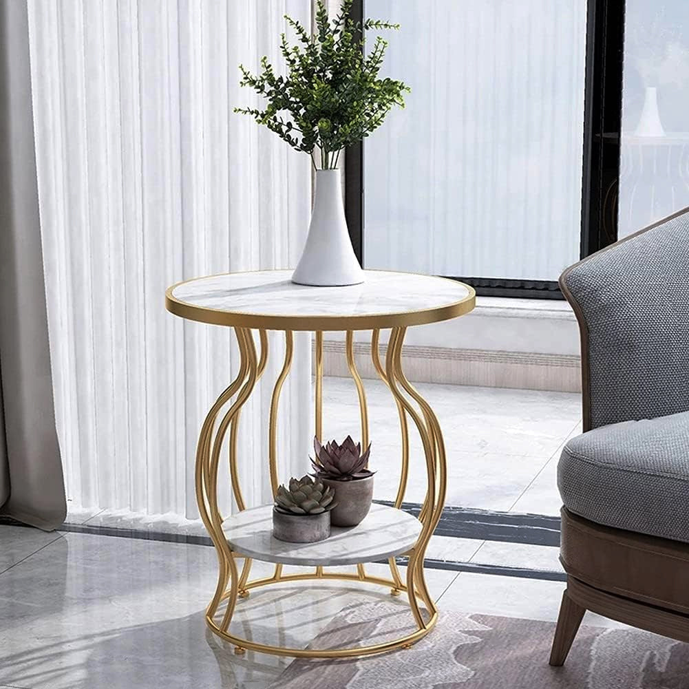 Home Metal Round Nordic Style Balcony Bedside Table