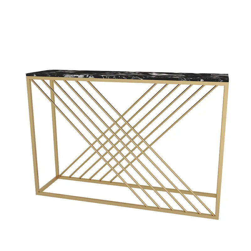 Modern Gold Luxury Console Table with Metal Frame