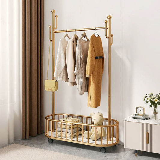 Multi Purpose Organizer Clothes Rail, Clothes Rack with Wheels in Metal