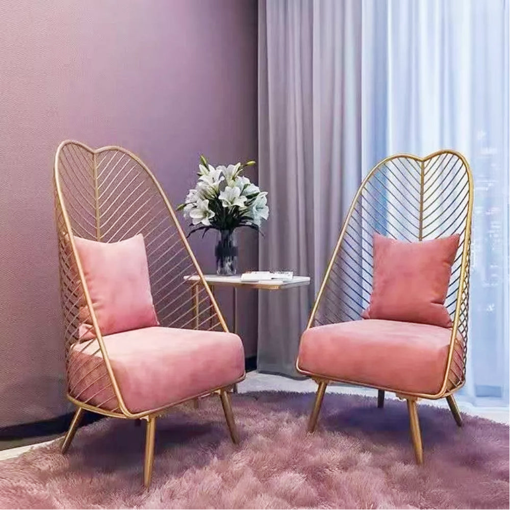Nordic Style Gold Metal Iron Wire Chair
