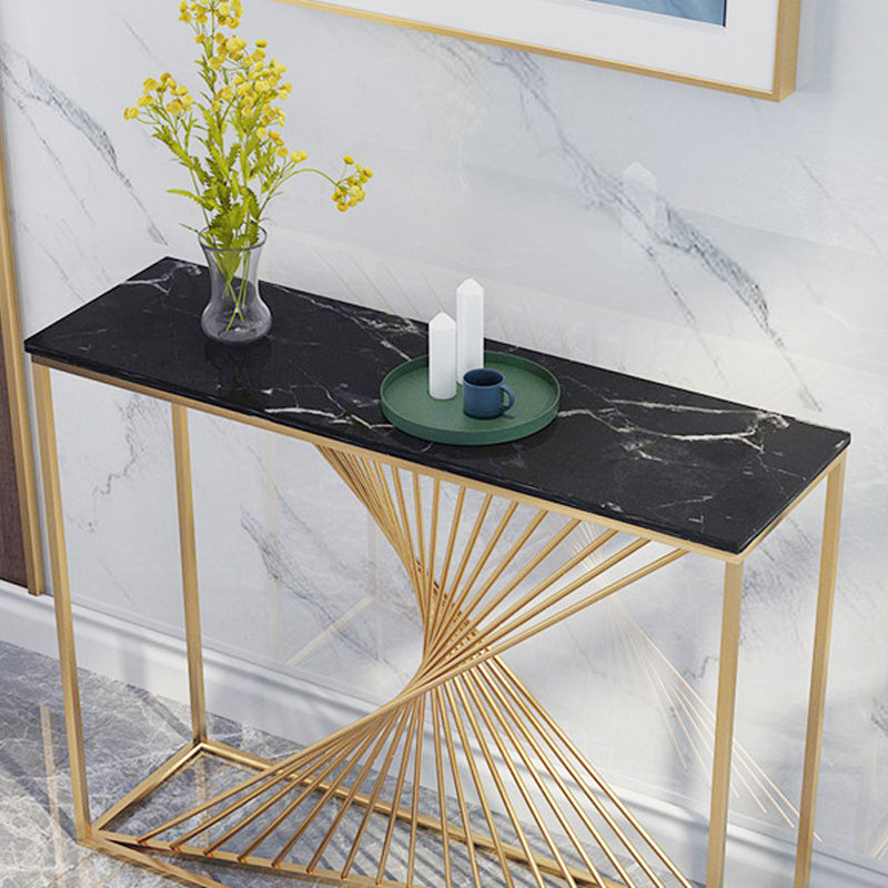 Nordic Gold White MDF Console Table