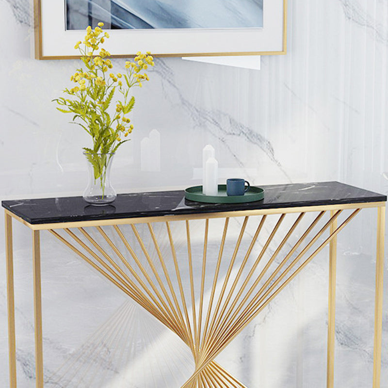 Nordic Gold White MDF Console Table