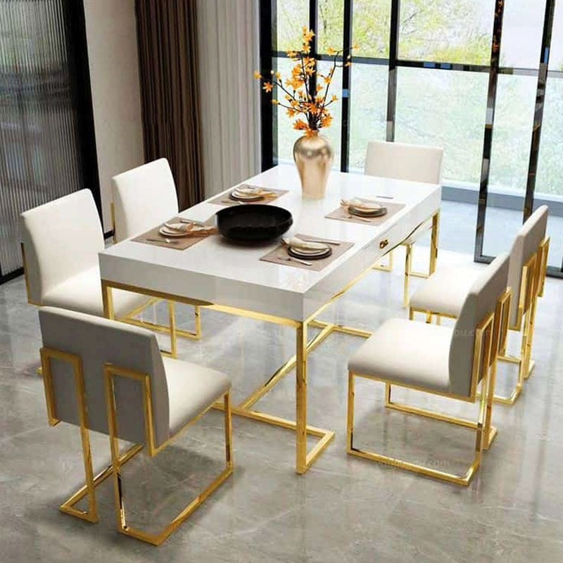 Italian Style Dinning Table With 6 Chairs