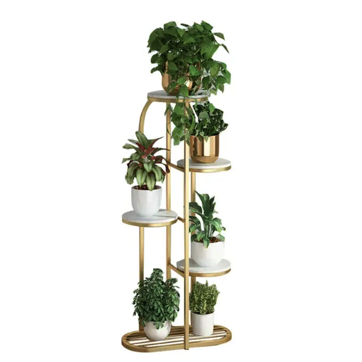 Floorboard Iron Craft Small Space Flower Shelf 4 Tier Plant stand home decor