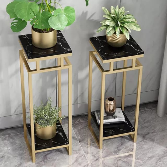Simple Floor Golden Flower Stand modern fashion indoor