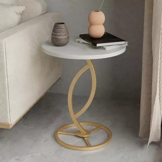 Round Side Table Home Bedroom Living Room Corner Table
