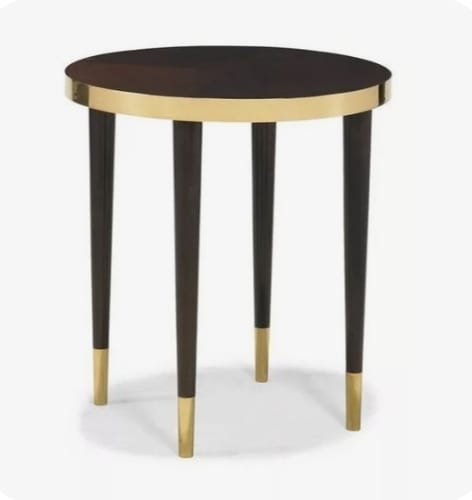 Black Accent Table | Iron Frame In Powder Coated Finish | Modern End Table / Side Table