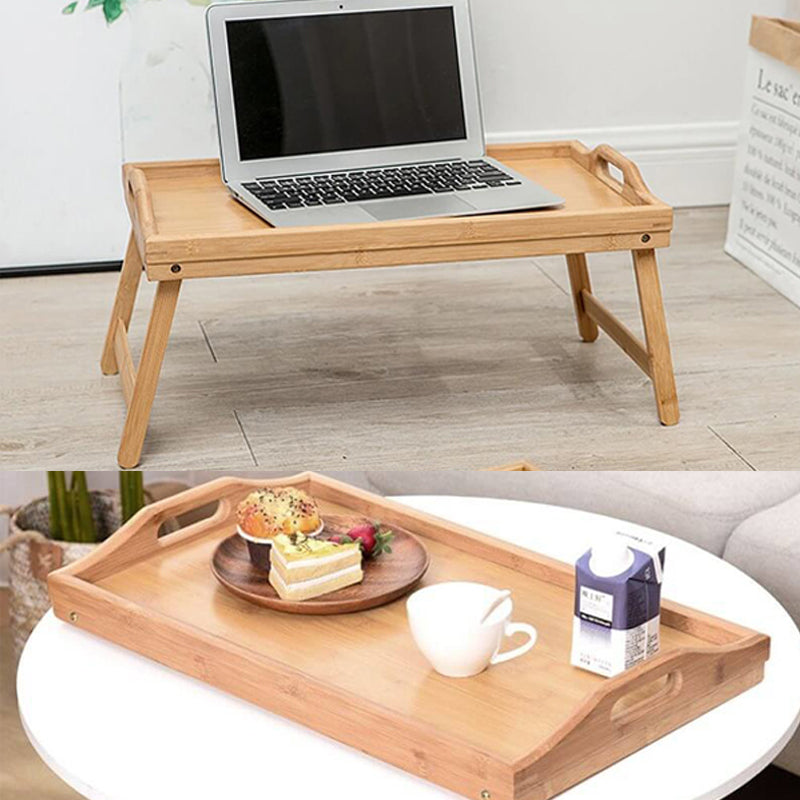 Foldable Wood Bed Tray Table