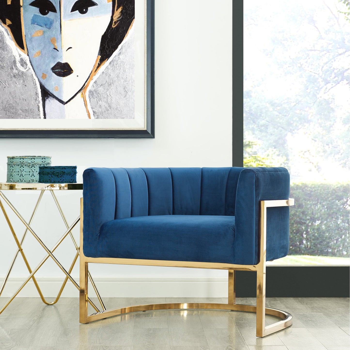 Magnolia Sofa Chair - Gold Base
