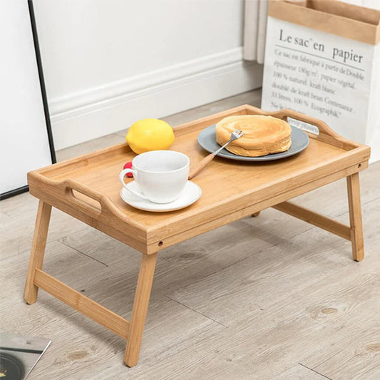 Foldable Wood Bed Tray Table